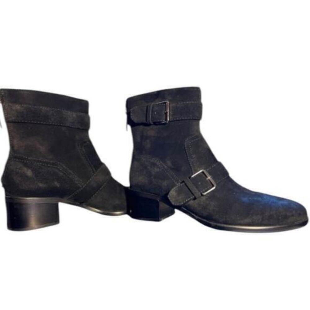 Pour La Victoire Martine Suede Double Buckle Ankle Boot US Women’s 8
